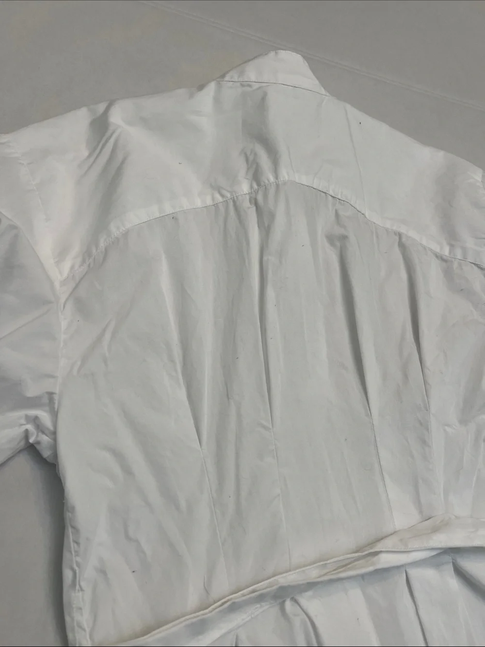 FREE PEOPLE WOMEN’S WHITE ABBEY BUTTON UP LONG SLEEVE COTTON SHIRT WRAP TIE XS